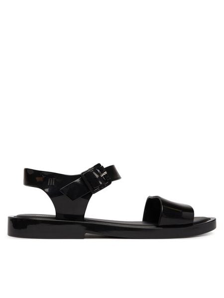 Melissa Sandały Mar Sandal II Ad 33815 Czarny. Czarne sandały damskie Melissa, bez wzorów, z tworzywa sztucznego, bez obcasa, na płaskiej podeszwie, bez zapięcia. Za 261.99 zł.