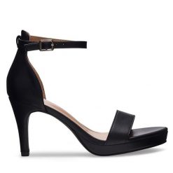 Sandały Clara Barson. Czarne sandały damskie Clara Barson, bez wzorów, bez obcasa, na szpilce, bez zapięcia. Za 129.99 zł.