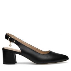 Czółenka Lasocki. Czarne czółenka damskie Lasocki, bez wzorów, bez obcasa, bez zapięcia. Za 199.99 zł.