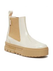 Puma Sztyblety Mayze Chelsea Jelly Wns 393626 03 Biały. Białe botki damskie Puma, ze skóry, bez obcasa, na płaskiej podeszwie, bez zapięcia. Za 549.99 zł.