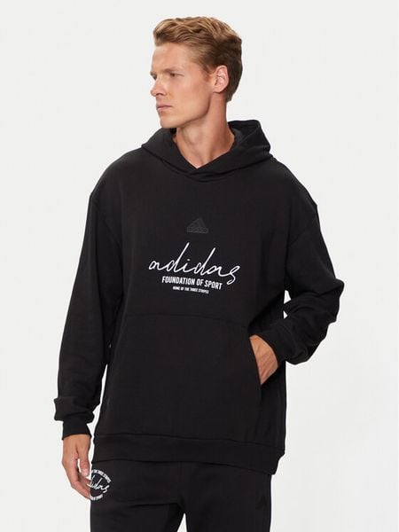 Adidas Bluza Brand Love IW3533 Czarny Loose Fit. Czarne bluzy męskie Adidas, m, bez wzorów, z bawełny, bez kaptura. Za 279.99 zł.