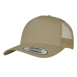 YP Classics Retro 5 Panel Trucker Cap. Brązowe czapki i kapelusze damskie FLEXFIT, bez wzorów, retro. Za 64.99 zł.