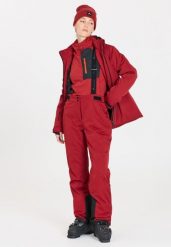 Spodnie narciarskie dla kobiet Whistler Yarra W-Pro 15000. Czerwone spodnie materiałowe damskie Whistler, na zimę, s, bez wzorów, z materiału, sportowe, narciarskie. Za 387.00 zł.