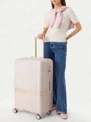 Nine West Walizka duża CEO-NW-L-003-10 Różowy jasny. Czerwone walizki damskie Nine West, bez wzorów, z tworzywa sztucznego, duże. Za 399.99 zł.