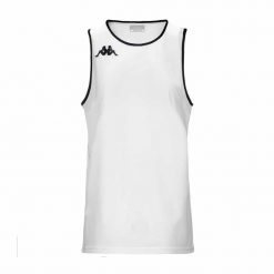 Jersey Kappa Danco. Białe koszulki sportowe męskie Kappa, bez wzorów, z jersey, bez kołnierzyka, bez ramiączek, na fitness i siłownię. Za 164.50 zł.