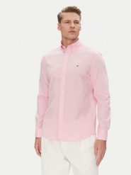 Tommy Hilfiger Koszula MW0MW37550 Różowy Regular Fit. Czerwone koszule męskie Tommy Hilfiger, m, bez wzorów, z bawełny, bez kołnierzyka, bez ramiączek. Za 209.99 zł.