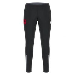 Spodnie dresowe Albania 2023/24. Czarne spodnie sportowe męskie Macron, bez wzorów, z dresówki, do piłki nożnej. Za 246.00 zł.