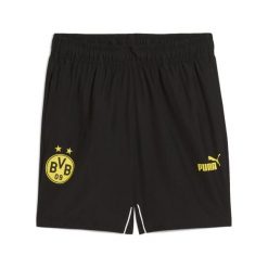Męskie szorty Borussia Dortmund ftblARCHIVE PUMA Black Faster Yellow. Czarne krótkie spodenki sportowe męskie Puma, m, z aplikacjami, do piłki nożnej. Za 241.50 zł.