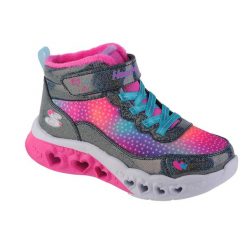 Buty zimowe dziewczęce, Flutter Heart Lights - Simple Amor. Niebieskie buty zimowe dziewczęce Skechers, bez wzorów, bez zapięcia. Za 249.99 zł.