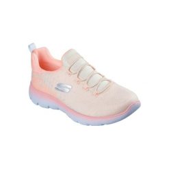 Buty SKECHERS SUMMITS MORNING GLOW Pomarańczowy. Brązowe obuwie sportowe damskie Skechers, bez wzorów, z tkaniny, do biegania, Skechers Sport. Za 291.99 zł.