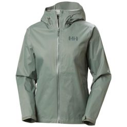 Damska kurtka turystyczna Helly Hansen Loke Terra. Zielone kurtki sportowe damskie Helly Hansen, bez wzorów, bez kaptura, trekkingowe. Za 604.00 zł.