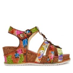 Sandały Laura Vita. Sandały damskie Laura Vita, bez wzorów, bez obcasa, na koturnie, bez zapięcia. Za 279.99 zł.