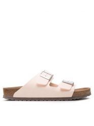 Birkenstock Klapki Arizona Bs 1019635 Różowy. Czerwone klapki damskie Birkenstock, bez wzorów, ze skóry, bez obcasa. Za 449.99 zł.