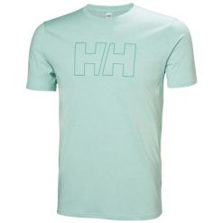 Koszulka Helly Hansen Tech Logo. Niebieskie koszulki sportowe męskie Helly Hansen, bez wzorów, bez kołnierzyka, bez ramiączek, trekkingowe. Za 241.50 zł.