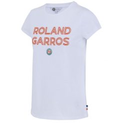 Koszulka damska Roland Garros. Białe koszulki sportowe damskie ROLAND GARROS, bez wzorów, bez kołnierzyka, bez ramiączek, tenisowe. Za 144.00 zł.