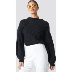 NA-KD Sweter z dzianiny z bufiastym rękawem - Black. Swetry damskie marki NA-KD. Za 121.95 zł.
