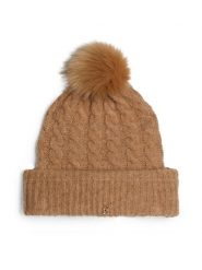 Tommy Hilfiger Czapka Timeless AW0AW16989 Beżowy. Brązowe czapki i kapelusze damskie Tommy Hilfiger, na zimę, bez wzorów. Za 219.99 zł.