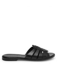Lasocki Klapki WI23-AGA-09 Czarny. Czarne klapki damskie Lasocki, bez wzorów, ze skóry, bez obcasa. Za 97.99 zł.