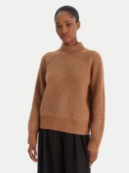 Calvin Klein Jeans Sweter Woolen Stitch LV044D372G Brązowy Regular Fit. Brązowe swetry damskie Calvin Klein Jeans, l, bez wzorów, z jeansu, bez kołnierzyka, bez ramiączek, bez kaptura. Za 469.99 zł.