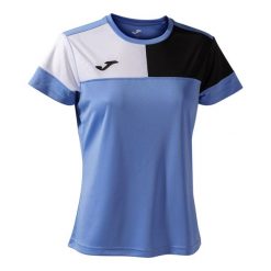 Damski jersey Joma Crew V. Czarne koszulki sportowe damskie Joma, bez wzorów, z jersey, bez kołnierzyka, bez ramiączek, do piłki nożnej. Za 69.79 zł.