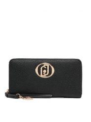 Liu Jo Portfel AF6105 ES039 Czarny. Czarne portfele damskie Liu Jo, bez wzorów, ze skóry. Za 339.99 zł.