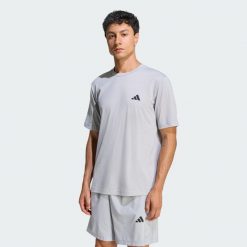 Koszulka Workout Essentials Feelready. Szare buty sportowe męskie Adidas, bez wzorów, bez kołnierzyka, bez ramiączek, na fitness i siłownię, climacool (adidas). Za 129.00 zł.