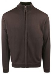 Męski Sweter Rozpinany, Miękki i Delikatny Materiał - Brave Soul - Ciemny Brąz. Kardigany męskie Brave Soul, l, bez wzorów, z materiału, biznesowe. Za 119.00 zł.