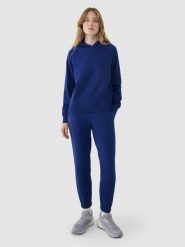 4F Spodnie dresowe joggery damskie - granatowe XL. Niebieskie spodnie dresowe damskie 4f, l, bez wzorów, z bawełny. Za 129.99 zł.