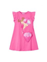 Mayoral Sukienka codzienna 3940 Różowy Regular Fit. Czerwone sukienki dla dziewczynek Mayoral, bez wzorów, z bawełny, bez ramiączek. Za 129.99 zł.