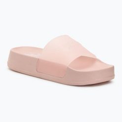 Klapki damskie U.S. Polo Assn. AMAMI009A. Brązowe klapki damskie U.S. Polo Assn., z aplikacjami, z materiału, klasyczne, bez obcasa. Za 99.99 zł.