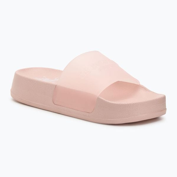Klapki damskie U.S. Polo Assn. AMAMI009A. Brązowe klapki damskie U.S. Polo Assn., z aplikacjami, z materiału, klasyczne, bez obcasa. Za 109.99 zł.