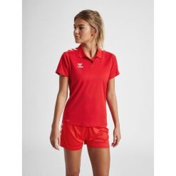 Damska koszulka polo Hummel Functional. Czerwone koszulki sportowe damskie Hummel, xs, bez wzorów, z materiału, bez kołnierzyka, bez ramiączek. Za 158.00 zł.