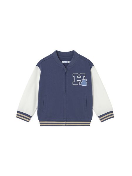Mayoral Bluza 1406 Granatowy Regular Fit. Niebieskie bluzy dla chłopców Mayoral, bez wzorów, z syntetyku, bez ramiączek, bez kaptura. Za 82.99 zł.