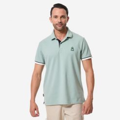 Polo żeglarskie męskie Decathlon Sailing 100. Koszulki polo męskie TRIBORD, l, bez wzorów, z bawełny, sportowe, bez ramiączek. Za 69.99 zł.