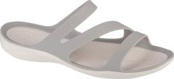 Crocs Crocs W Swiftwater Sandals 203998-1FT szary 37/38. Szare sandały damskie Crocs, bez wzorów, bez obcasa, bez zapięcia. Za 167.02 zł.