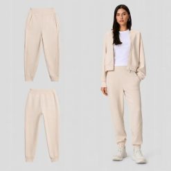 SPODNIE DAMSKIE DRESOWE 4F JOGGERY SPORTOWE Z MODALEM BEŻOWE. Brązowe spodnie dresowe damskie 4f, xl, bez wzorów, z dresówki, na fitness i siłownię. Za 189.99 zł.