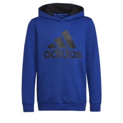 Bluza z kapturem Adidas dla dzieci Royal Blue Black - Komfort i styl. Czarne bluzy dla chłopców Adidas, bez wzorów, bez ramiączek, z kapturem. Za 162.00 zł.