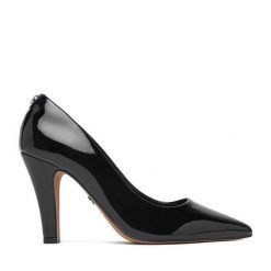 Czółenka Nine West. Czarne czółenka damskie Nine West, bez wzorów, bez obcasa, bez zapięcia. Za 249.99 zł.