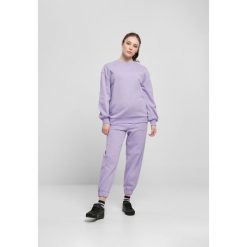 Bluza damska Urban Classics organic oversized crew. Niebieskie bluzy damskie Urban Classics, bez wzorów, z bawełny, bez kaptura. Za 211.55 zł.