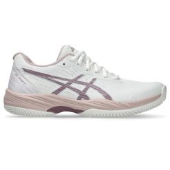 Damskie buty do tenisa Asics Gel-game 9 Clay/OC. Białe obuwie sportowe damskie Asics, bez wzorów, z materiału, tenisowe. Za 383.00 zł.