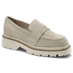 Beżowe Półbuty Chebello Eleganckie Mokasyny Damskie. Brązowe mokasyny damskie CheBello, ze skóry, eleganckie. Za 349.00 zł.