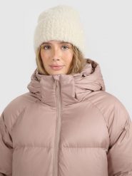 4F Czapka zimowa damska - beżowa Uniwersalny. Brązowe czapki i kapelusze damskie 4f, na zimę, bez wzorów, z materiału, biznesowe. Za 49.99 zł.