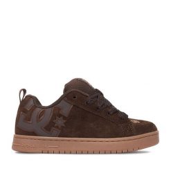 Sneakersy DC Shoes. Brązowe trampki i tenisówki chłopięce DC Shoes, bez wzorów, bez zapięcia. Za 179.99 zł.