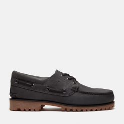 Timberland Auth Boat Shoe DKGRY Mokasyny męskie. Szare mokasyny męskie Timberland, z gumy, biznesowe. Za 629.99 zł.