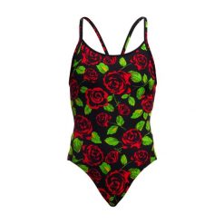 Strój kąpielowy damski Funkita Black Rose Diamond Back. Czarne kostiumy jednoczęściowe damskie FUNKITA, bez wzorów, z dzianiny, klasyczne, na fitness i siłownię. Za 199.00 zł.