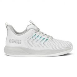 Buty do tenisa damskie K-Swiss Ultrashot Light. Obuwie sportowe damskie K-SWISS, bez wzorów, z materiału, tenisowe. Za 552.00 zł.