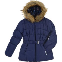 Kurtka zimowa w kolorze niebieskim. Niebieskie buty zimowe dziewczęce Daniel Hechter, Naf Naf Kids, na zimę, bez wzorów, bez kaptura. W wyprzedaży za 132.95 zł.