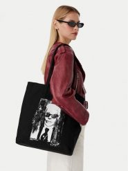 Karl Lagerfeld Jeans Torebka B3W50039 Czarny. Czarne torebki do ręki damskie Karl Lagerfeld Jeans, bez wzorów, z jeansu, bez dodatków. Za 299.99 zł.
