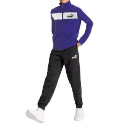 Komplet dresowy dziecięcy sportowy chłopięcy granatowy spodnie bluza PUMA. Białe bluzy dla chłopców Puma, bez wzorów, z dresówki, bez ramiączek, bez kaptura. Za 129.00 zł.