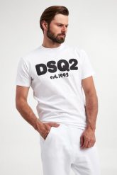 T-shirt męski DSQUARED2. T-shirty męskie Dsquared2, m, bez wzorów, bez kołnierzyka. W wyprzedaży za 733.85 zł.